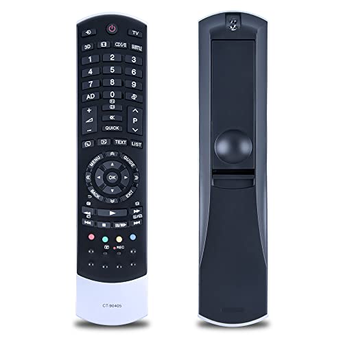 CLVIZCXOM CT-90405 TV Ersatz Fernbedienung Kompatibel mit Toshiba TV 32TL933 32TL963G 40TL933F 40TL933G 40TL938F 40TL938G 40TL933F 40TL963G 40TL966 42VL963G 42XL975 46UL975G 47VL963G 55XL975G 55VL963