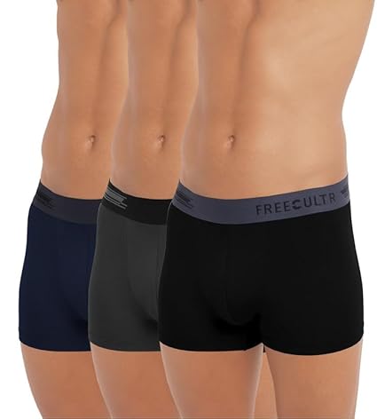 FREECULTR Men’s Underwear Anti Bacterial Micromodal Airsoft Trunk – Non Itch No Chaffing Sweat Proof – (Pack of 2)