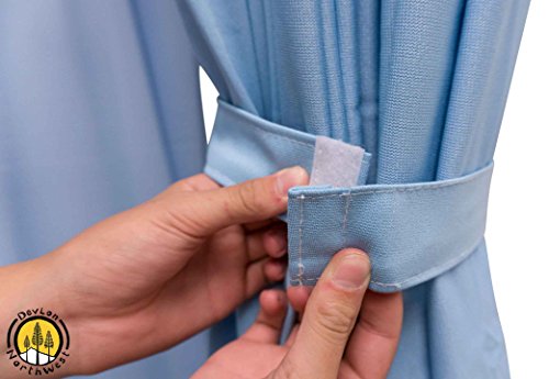 DevLon NorthWest Medical Curtains Privacy Hospital Cubicle Curtain with Flexible Track 20 Foot W x 9.3 Foot H Light Blue - Thumbnail 6