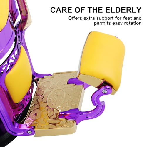 Artist hand Retro Barber Chair Heavy Duty Barber Chairs Vintage Salon Chair Hydraulic Recline Chair Rounded Cushioning Beauty Spa Styling Equipment (Yellow)