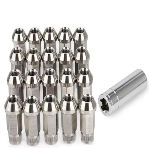 自動車ホイールのハブロックボルト Compatible With Lincoln For 20PCS Stainless Steel Lug Nuts M12x1.25 M12x1.5 M14x1.5 M14x2 1/2-20 9/16-18 ホイールナッ