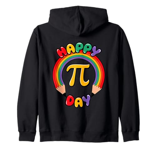 Happy Pi Day Coloré Rainbow Math Fun Sweat à Capuche