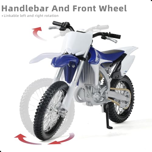 Image of 1:12 Dirt Bike Model Compatible with Yamaha YZ450F Blue