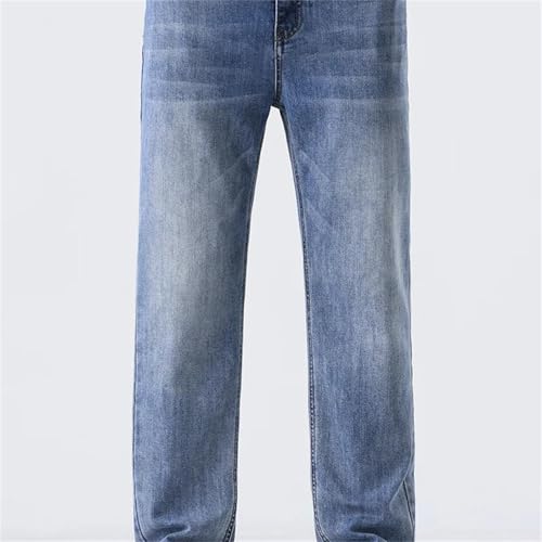 Men's Loose Straight Jeans – Thin Stretch Cotton Blend,Casual Daily Trousers for Comfort2