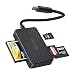 Produktbild PHIXERO USB-C SD Kartenleser 4 in 1 Micro SD/CF/MS/SD Kartenleser USB 3.0 with 5Gbps Super Speed, Compatible with Laptop, Phone with USB-C Port and More USB C Devices