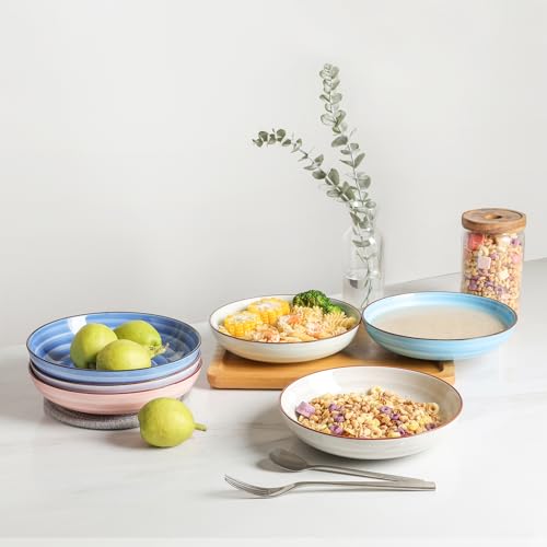 Grand bol à pâtes céramique KitchenTour micro-ondes lave-vaisselle 6pcs - 7