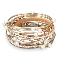 Leder Armband Damen Mit Lebensbaum - Boho Leoparden Manschettenarmband