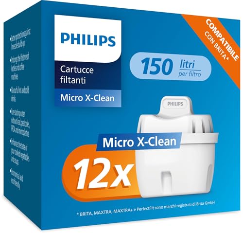 Philips Cartucce Filtranti, 12 unità, Compatibili Brita