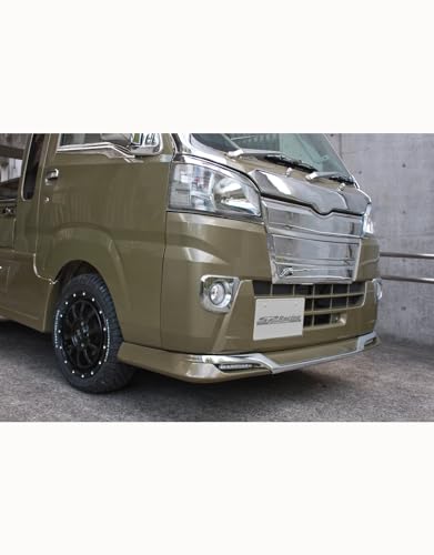 s2racing フロントリップスポイラー 国産 LED付き ハイゼット500系 前期 車 カスタム ドレスアップ 軽トラ リップスポイラー LED