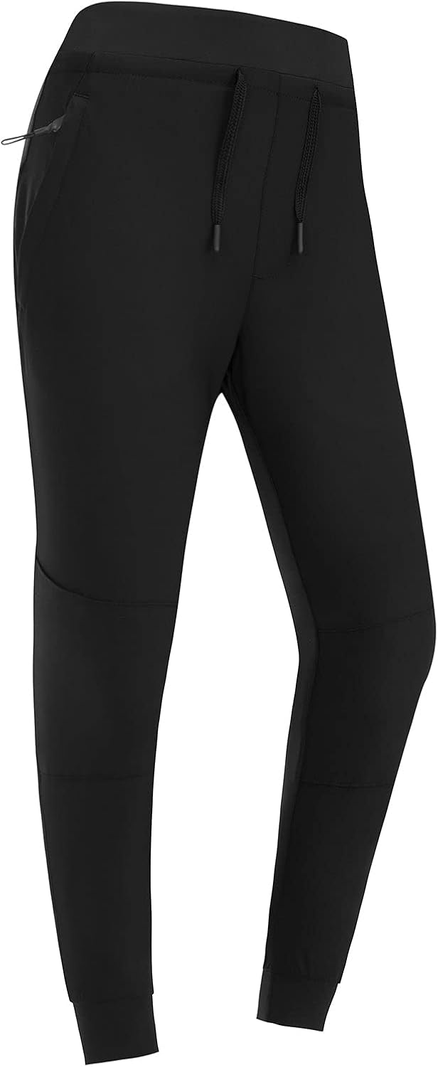 BALEAF Pantalones de senderismo para niños de secado rápido bolsillos con cremallera correr rodillas reforzadas para acampar