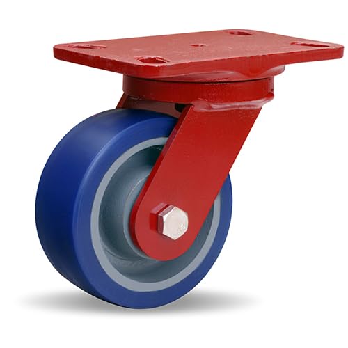 5" x 2" Hamilton S-HS-5SPB HS Swivel Caster, Poly-Soft® Wheel, 840 lb. Capacity