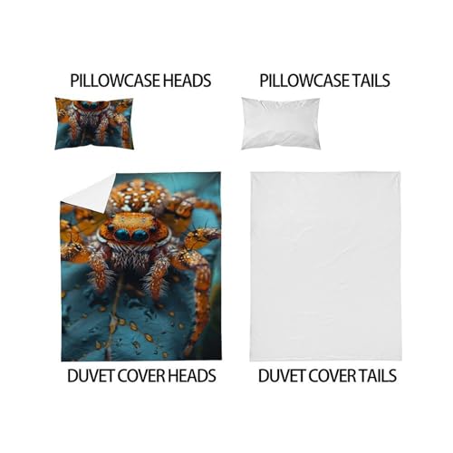 Housse de couette araignée en tissu microfibre doux sans repassage - 5