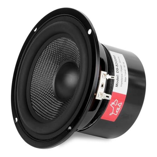 Image of 5.25 Inch Midbass Woofer - 8 Ohms 60 Watts Double Magnet Glass Fiber Cone Speakers for High-End Bookshelf, Center Channels & DIY Projects (2 Pcs)