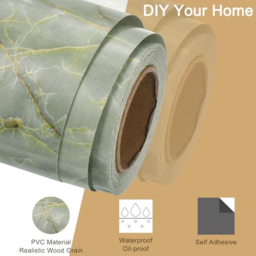 Image of uxcell Wood Grain Tape, 2 inch x33 Ft Self Adhesive Wood Grain Repair Patch for Baseboards, Doors, Floor Repair, Furniture Home Decor Pebble