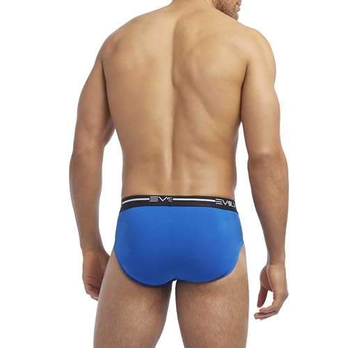 Evolve Men's Cotton Stretch No Show Brief Underwear Multipack4