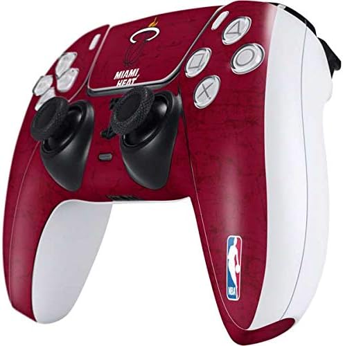 Skinit Decal Gaming Skin Compatible with PS5 Controller - Officially Licensed NBA Miami Heat Red Primary Logo Design