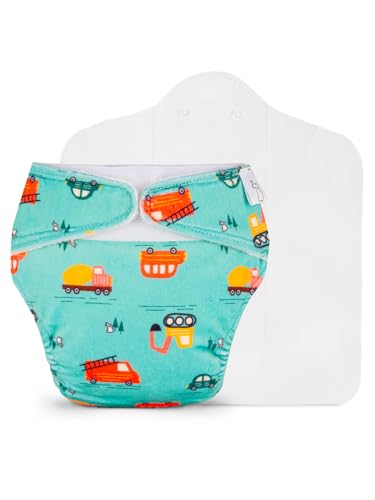 Image of SuperBottoms Freesize UNO SuperSoft Cloth Diaper (with Velcro) | Reusable, Adjustable Cloth Diaper for Babies | Dry Feel Comfort | Fits from 3 Months to 3 Years | Washable & Rash-Free | Little Wheels