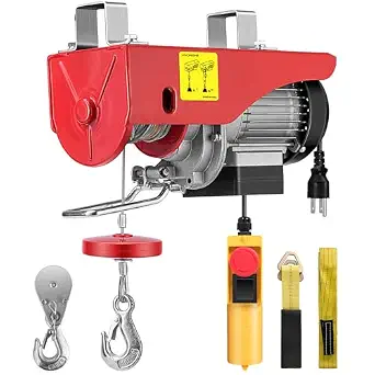 VIVOHOME Electric Hoist, 110V 440 lbs Winch with Remote Control, 38ft Lifting Height, Zinc-Plated Steel Wire, ETL Listed