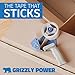Grizzly Power Clear Packing Tape (12 Rolls) | Heavy Duty Packing Tape (2 Inch x 65 Yards) | 2.8mil Thick Strong Adhesive for Moving Boxes, Shipping Cartons, Office Use, Storage & Wrapping (780 Yards)