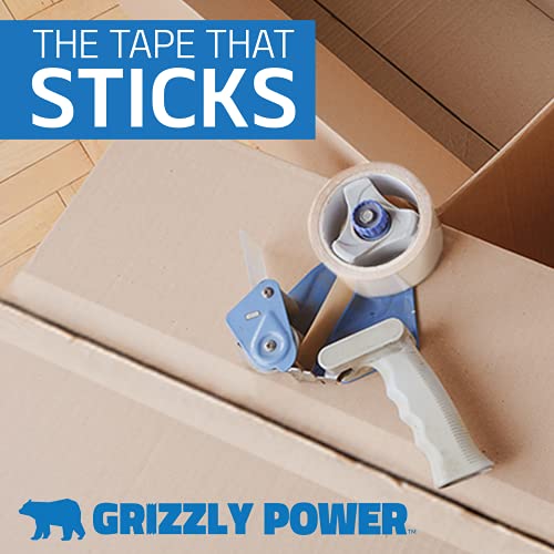 Grizzly Power Clear Packing Tape (12 Rolls) | Heavy Duty Packing Tape (2 Inch x 65 Yards) | 2.8mil Thick Strong Adhesive for Moving Boxes, Shipping Cartons, Office Use, Storage & Wrapping (780 Yards) by Grizzly Power - Image 9