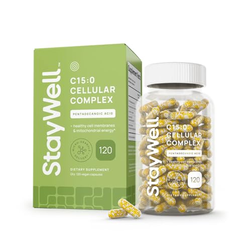 C15:0 Pentadecanoic Acid Supplement | Longevity Cellular & Membrane Support Micro-Granule Enhanced Absorption Phosphatidylcholine L-Carnitine Ubiquinol CoQ10 & Tocotrienols 120ct