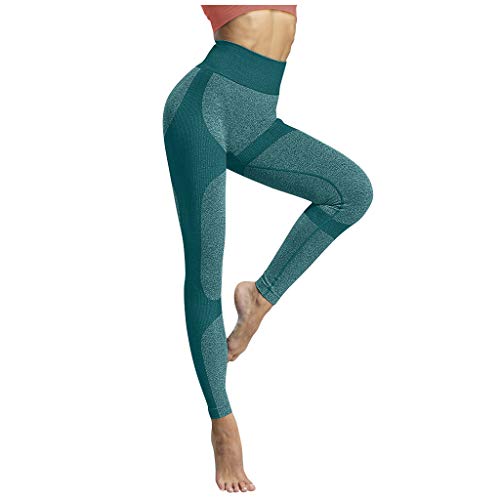 KUKICAT Women's Seamless Hip-up Hygroscopic Sports Pants Sexy Hip Yoga Pants Green