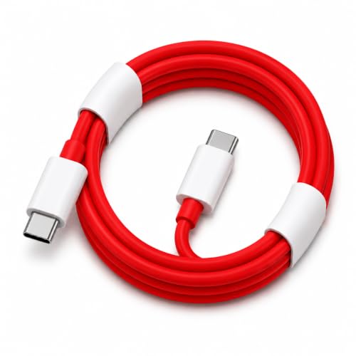 Image of 120w Type C to C Cable | Compatible with with 13 /13R /13S /12R /11R /10R /10T /10 /10 Pro /9 /9 Pro /8 /8 Pro /7 Pro /7T Pro /Nord /CE 3 Lite | Nord Power 5G Delivery for SuperVOOC | Original Ultra-Fast Charging