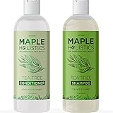 Tea Tree Shampoo and Conditioner Set - Sulfate Free Shampoo and Conditioner for Dry Damaged Hair and Scalp Care - Pure Tea Tree Oil Shampoo and Conditioner Set for Dry Scalp Care for Women and Men