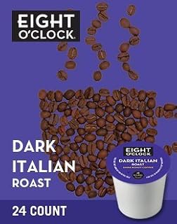 Eight O Clock, Dark Italian Roast, Single-Serve Keurig K-Cup Pods, Dark Roast Coffee, 144 Count (6 Boxes of 24 Pods)