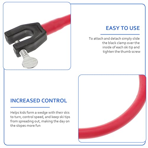 Garneck Skispitzenverbinder Profi Latex Langlebig Skitrainingshilfe Easy Wedge Ski Trainingshilfe Skispitzen lehrt Kontrolle Keilbau grundlegendes Wenden für Anfänger