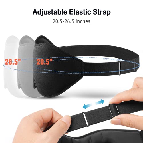 Litbear Sleep Mask For Side Sleeper Women Men, Eye Mask For Sleeping Light Blocking, 3D Contoured Cup Sleeping Mask, Soft Breathable Sleep Eye Mask With Adjustable Elastic Strap For Flight Nap #TOP5
