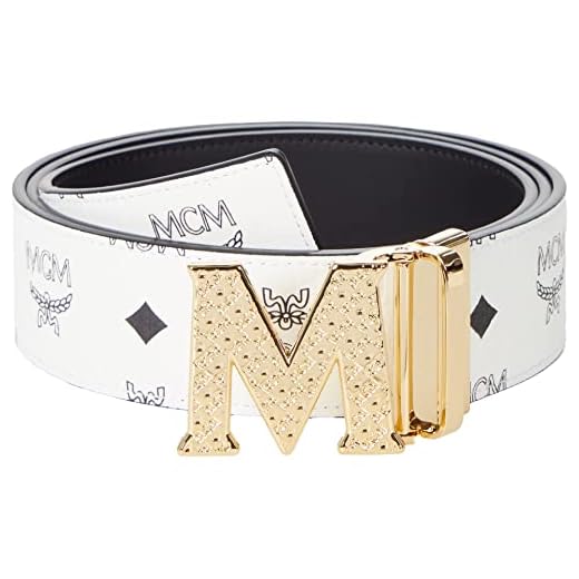 MCM Reversible One Size Belt White One Size
