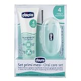 Chicco Set Primi Mesi, Gel Gengivale e Massaggiagengive da Dito con Astuccio, Setole Morbide per Massaggiare Delicatamente Le Gengive Arrossate e i Primi Dentini, Azione Igienizzante e Lenitiva, 4m+