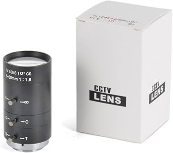 Amazon | 6-60mm 手動アイリス ズーム CCTV カメラ レンズ - 1/3
