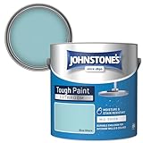Johnstone's - Bathroom Paint - Blue Shore - Mid Sheen Finish - Stain Blocker Paint - Use in Moist & Damp Areas - Low Odour- Dry in 1-2 Hours - 12m2 Coverage per Litre - 2.5L