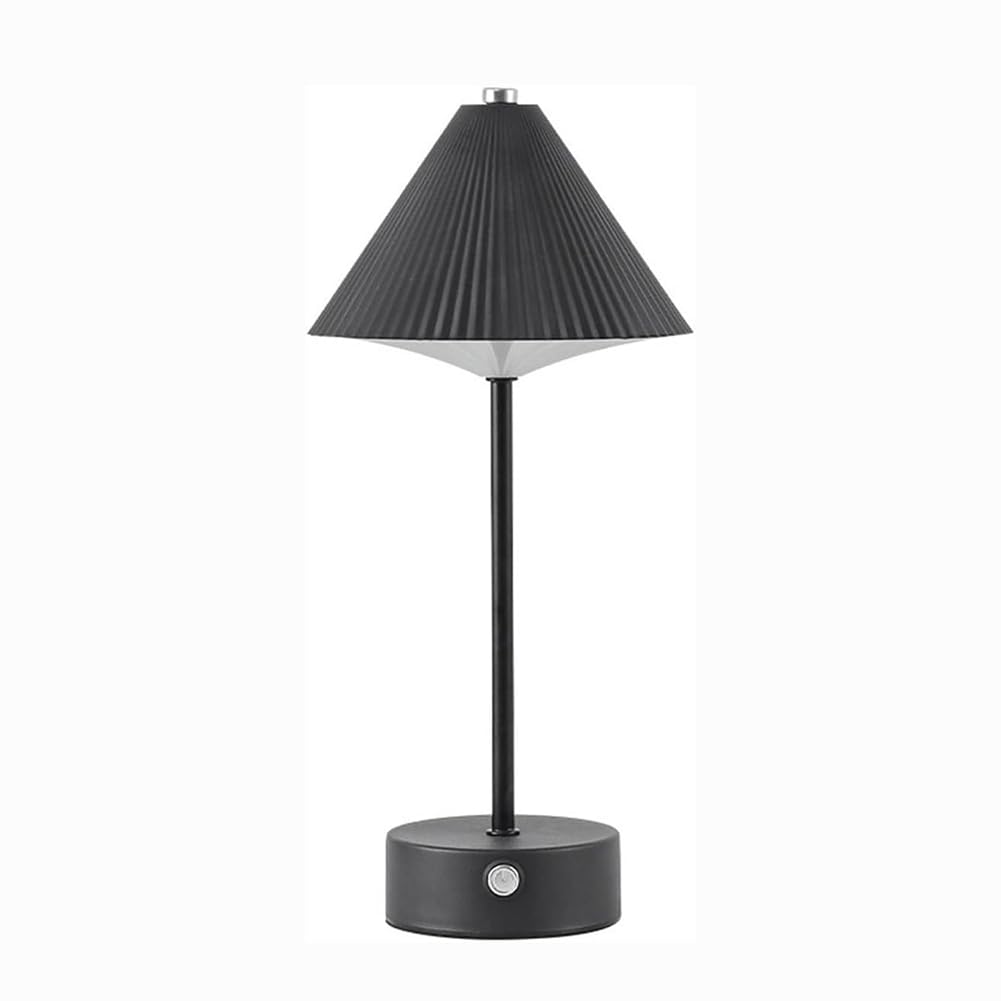 Lampada da Tavolo Touch Control Alimentata a Batteria Ricaricabile in Alluminio Lampada da Comodino Regolabile per Interni Illuminazione da Tavolo a Batteria Ricaricabile Senza Cavi,Grigio