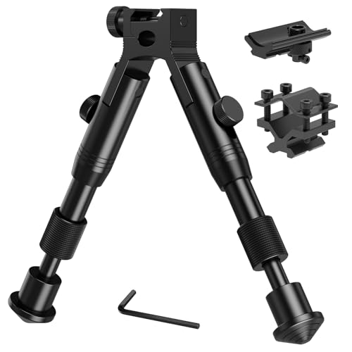 Twod Tactical Rifle Bipod Adjustable 6.3- 6.9 inch with Swivel Stud Mount