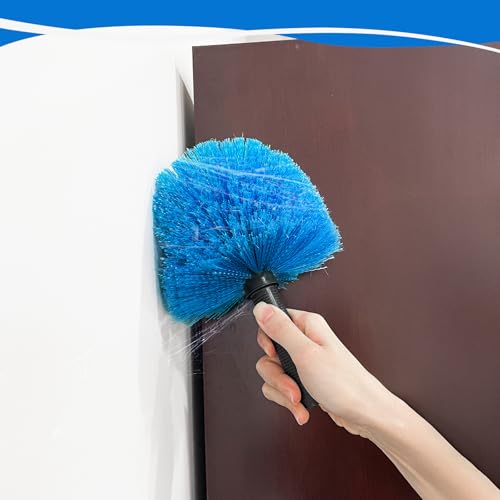Image of Replacement Cobweb Duster Brush Head - Twist-On, Fits Standard 3 /4″ Threaded Poles, Spider Wed Brush Refill, Dust & Cobweb Remover for High Ceilings and Corners