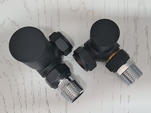 Valves d'angle pour sèche-serviettes noir mat finition luxe Team Controls - 5