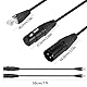 GELRHONR 3pin XLR auf RJ45 Stecker Adapterkabel, XLR Buchse auf RJ45 Netzwerkstecker Verlängerungskabel Verwenden Sie Cat5 Ethernet für DMX-CON Controller Series-1,1Ft