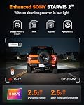 WOLFBOX X3 2.5K 60FPS Rear View Dash Cam, 5MP STARVIS 2 IMX675 with ADAS, 2.5K+1080P Dash Cam Front and Rear Camera, Built-in 5.8GHz WiFi & GPS,Included 64GB Card,Touch Screen,G-Sensor,Loop Recording