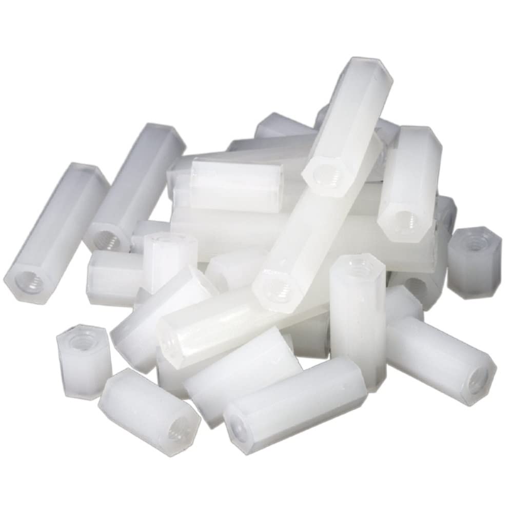 1000 pièces M3/4 longueur 5-20mm blanc plastique Nylon hexagone hexagone femelle-femelle filetage écrous entretoise FF entretoise piliers(13mm,M3)