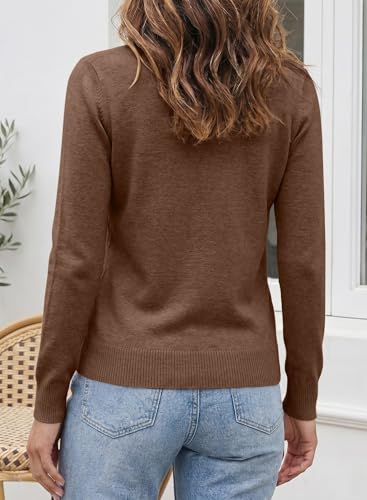 Image of SHEWIN Womens Sweaters 2026 Casual Crewneck Long Sleeve Lightweight Knit Pullover Sweater Tops Fall Clothes