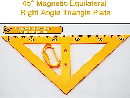 Set di 4 righelli magnetici per geometria, per uso in classe, facili da attaccare alla lavagna per insegnanti