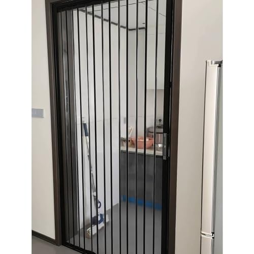 Salvaspazio: presenta un design pieghevole con pannelli in cristallo acrilico trasparente che si piegano completamente per risparmiare spazio interno. Perfetto per case con spazio limitato o aree in cui le porte necessitano di frequenti aperture e chiusure.