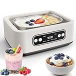 DiDimo Yogurt Maker with Adjustable Temp & Timer, 1.6L Stainless Steel Greek Yogurt Machine, Automatic Natto Maker Rice Wine Fermenter, 1.7QT Large Digital Display Pot for Family (BPA-Free)