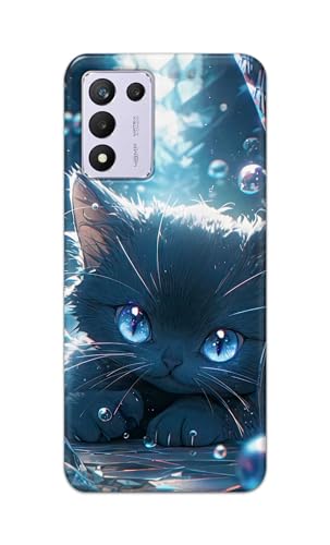 Image of Printed Hard Back Cover Case for Realme 9 5G Speed Edition | Realme 9 5G SE | Realme 9 SE 5G Back Cover (Cute Cat) -1111