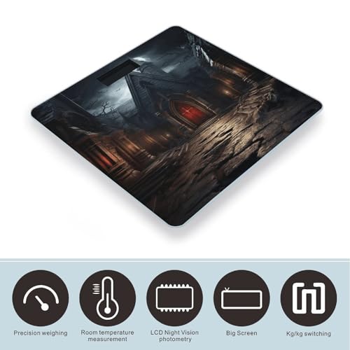 Báscula digital de baño con vidrio templado y pantalla LCD miniatura 3