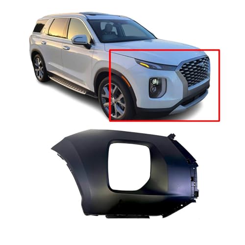 Image of FitParts For Hyundai Palisade 2020-2022 Front Right Bumper Cover | Passenger Side, Primed, Ready to Paint, OEM 865F4S8010, HY1017100