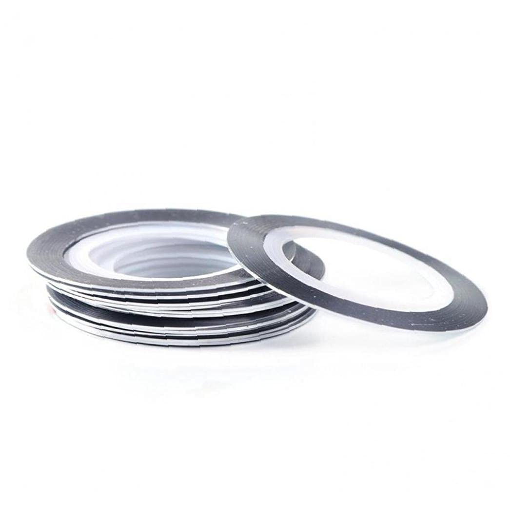 20 Rouleaux Ruban Striping À Ongles, Décalcomanies À Rayures Ligne Stickers À Ongles Bandes Coiffeur pour DIY Nail Art Décorations (Or + Argent)